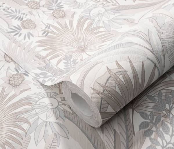 10390-02 Vinyltapet med Struktur på Non-Woven Exotic Beige - DECOR DESIGN
