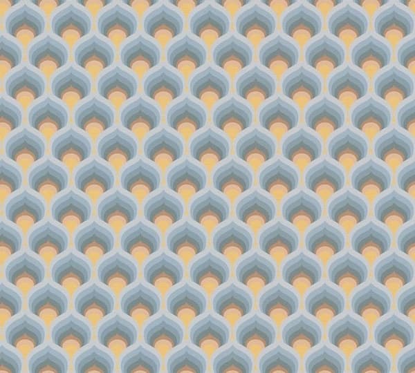 Grafiskt Tapet M1-No.10940 Non-Woven Blå Brun Tadessi 8.50 m x 0.53 m