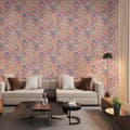 Miniatyrbild 3 av 5: Papper Tapet Lenni Blommor M1-No.10926 Non-woven Röd Blå Tadessi 8.50 m x 0.53 m