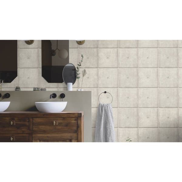 Rasch Factory V 499421 Non-woven tapet Industriell 10.05 x 0.53 m Grå Grå Beige
