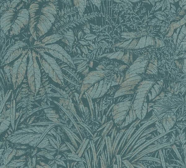 A.S. Creation Smart Surfaces 395603 Non-vävd tapet med blomsterdesign 0.53 x 10.05 m Blå