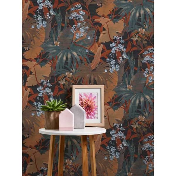 A.S. Creation Desert Lodge 385223 Non-woven tapet imitationsdjungel 0,53 m x 10,05 m Röd