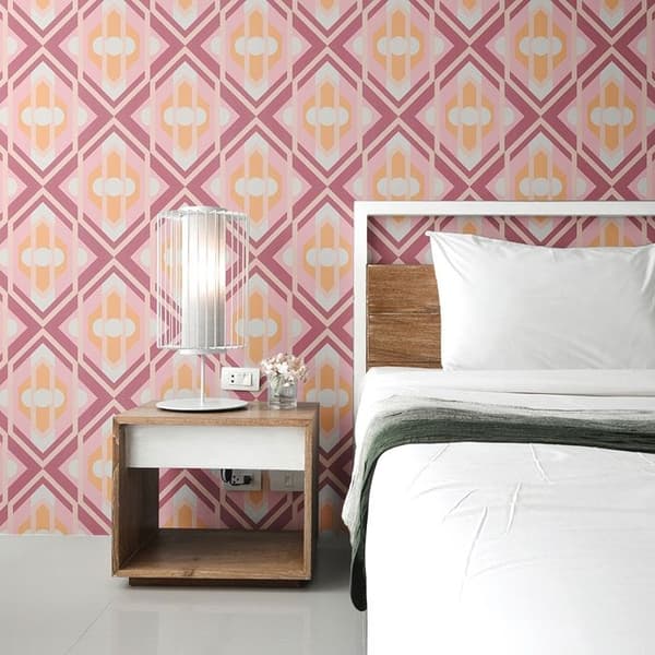 Grafiskt Tapet M1-No.10903 Vinyltapet Orange Rosa Tadessi 8.50 m x 0.53 m