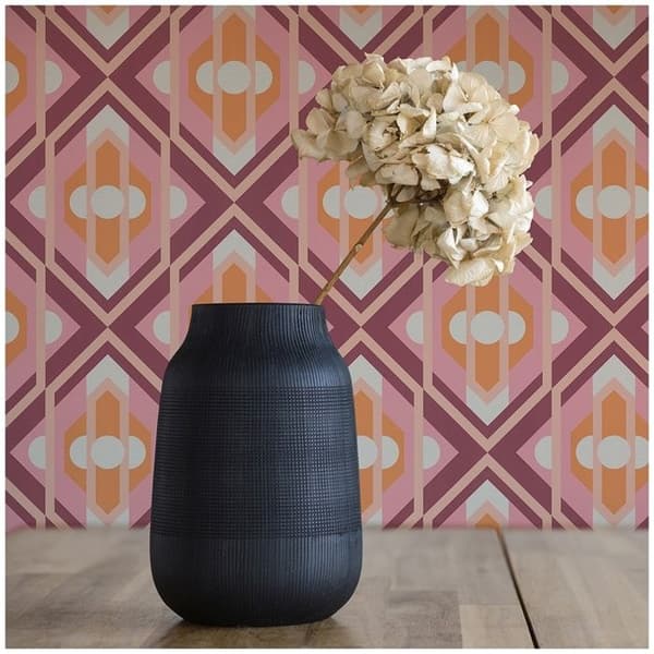 Grafiskt Tapet M1-No.10903 Vinyltapet Orange Rosa Tadessi 8.50 m x 0.53 m