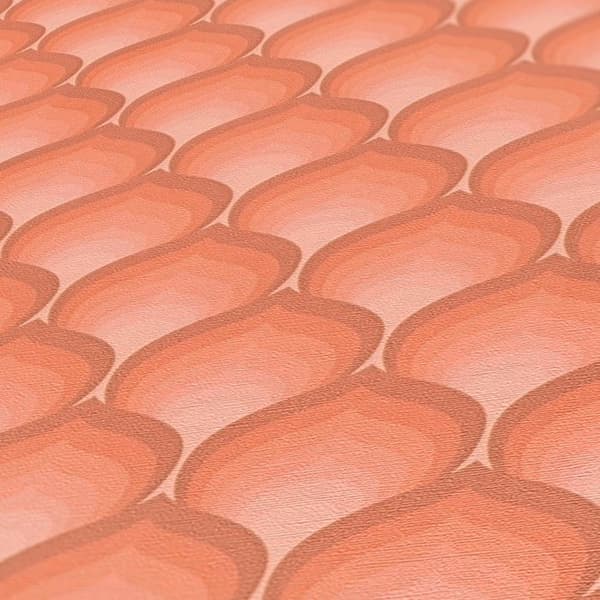 Grafiskt Tapet M1-No.10942 Non-woven Orange Röd Tadessi 8.50 m x 0.53 m