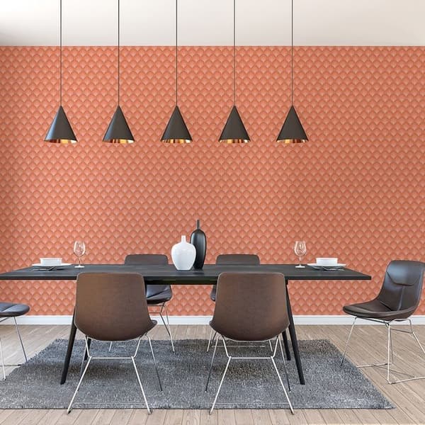 Grafiskt Tapet M1-No.10942 Non-woven Orange Röd Tadessi 8.50 m x 0.53 m