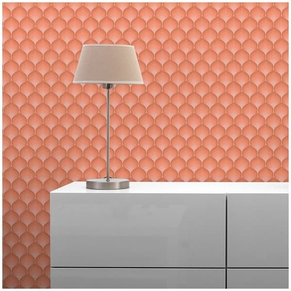 Grafiskt Tapet M1-No.10942 Non-woven Orange Röd Tadessi 8.50 m x 0.53 m