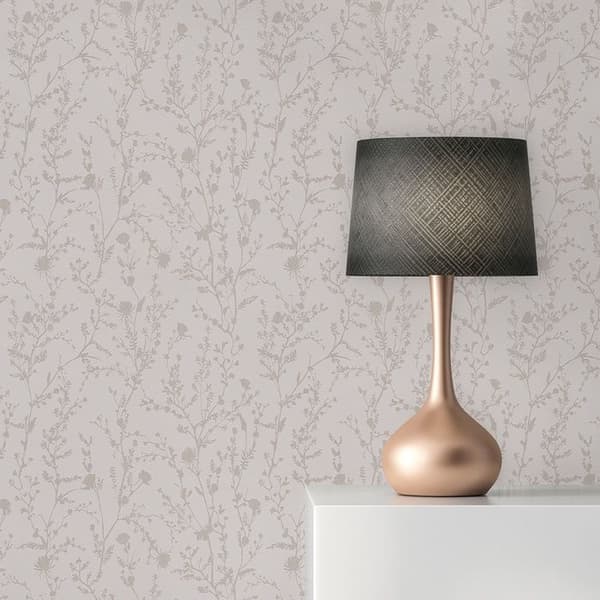 Papper Tapet Lenni Blommor M1-No.11066 Väv Rose Grå Tadessi 10.05 m x 0.53 m