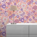 Miniatyrbild 2 av 5: Tapet Blommor M1-No.10923 Non-woven Lila Orange Tadessi 8.50 m x 0.53 m