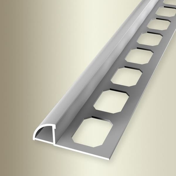 Profil för klinker 10 x 30 x 2500 mm Kantens höjd 10 mm Fyrkantig aluminiumprofil Stansad Meta-profil...