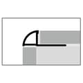 Miniatyrbild 5 av 5: Profil för klinker 10 x 30 x 2500 mm Kantens höjd 10 mm Fyrkantig aluminiumprofil Stansad Meta-profil...