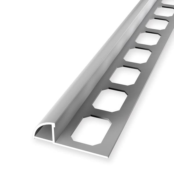 Profil för klinker 10 x 30 x 2500 mm Kantens höjd 10 mm Fyrkantig aluminiumprofil Stansad Meta-profil...