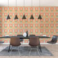Miniatyrbild 2 av 5: Tapet Blommor M1-No.10946 Non-woven Orange Gul Tadessi 8.50 m x 0.53 m