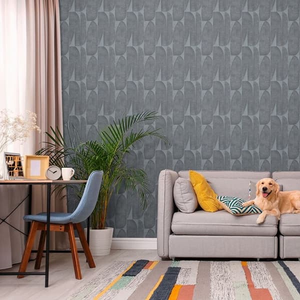 Tapet Camilla Jungle M1-No.11184 Non-vävd Svart Antracit Tadessi 10,05 m x 0,53 m