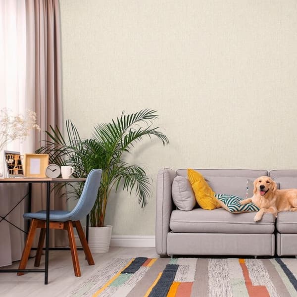 Papper Tapet Ricco Pierre M1-No.11106 Non-vävd Beige Kräm 10.05m x 0.53 m