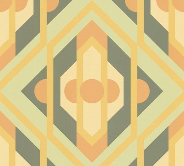 Grafiskt Tapet M1-No.10904 Non-Woven Grön Gul Tadessi 8.50 m x 0.53 m
