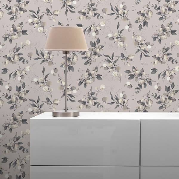 Valentin tapet blommor M1-No.11242 non-woven beige svart Tadessi 10,05 m x 0,53 m