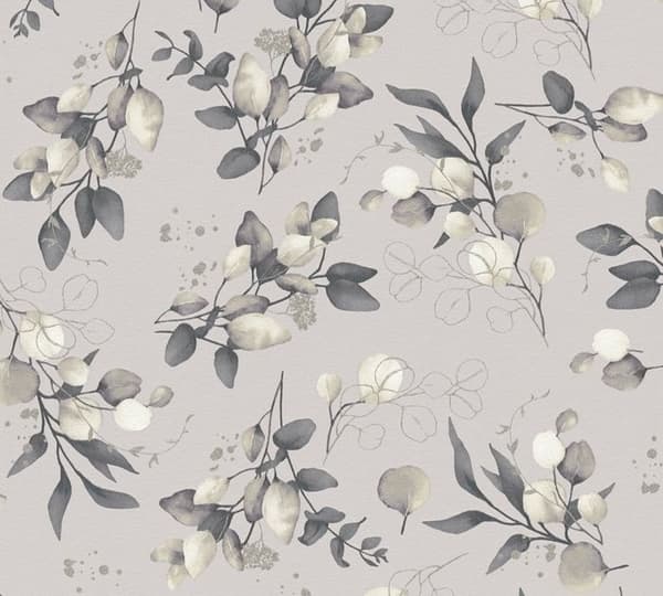 Valentin tapet blommor M1-No.11242 non-woven beige svart Tadessi 10,05 m x 0,53 m
