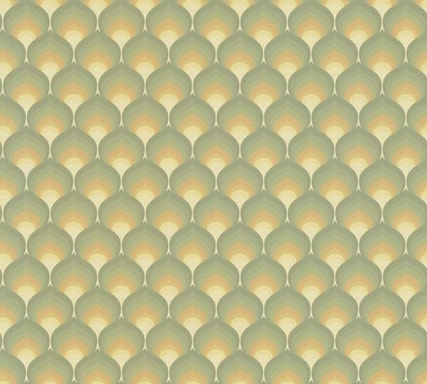 Grafiskt Tapet M1-No.10938 Non-Woven Grön Gul Tadessi 8.50 m x 0.53 m
