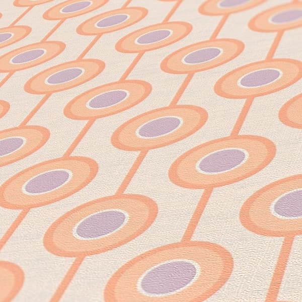 Grafiskt Tapet M1-No.10937 Non-Woven Beige Orange Tadessi 8.50 m x 0.53 m