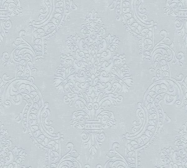 Tapet Alessia Baroque M1-No.11225 Intissé Grå Silver 10.05m x 0.53 m