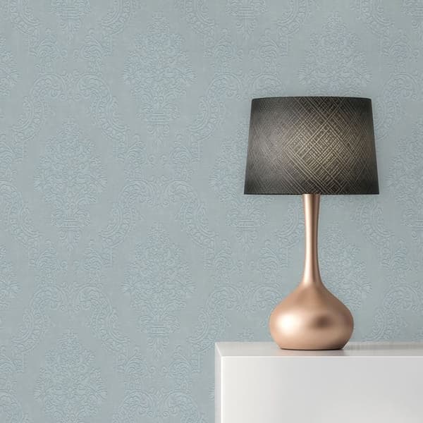 Tapet Alessia Baroque M1-No.11225 Intissé Grå Silver 10.05m x 0.53 m