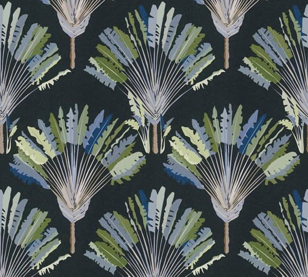 Arkitekters Papper Jungle Chic tapet tropisk non-woven utan PVC grön svart blå grå brun matt 377085 37708-5 10.05 m x 0.53 ...