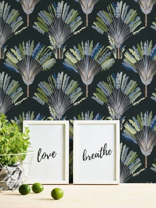 Arkitekters Papper Jungle Chic tapet tropisk non-woven utan PVC grön svart blå grå brun matt 377085 37708-5 10.05 m x 0.53 ...