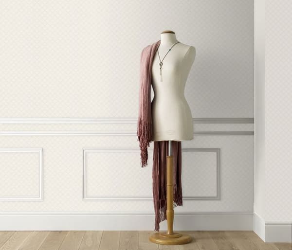 Tapet non-woven 10289-02 grafiskt tapet 0,53 x 10,05 m Erismann Versailles Beige
