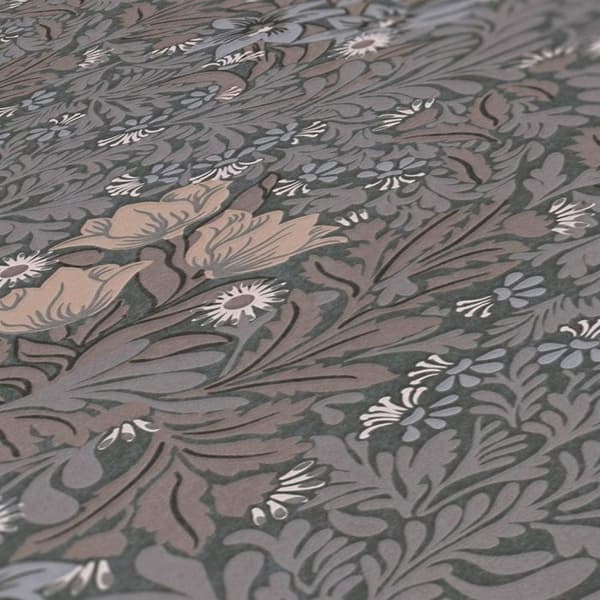 A.S. Creation Art of Eden 390573 Non-woven tapet blommor 10.05 x 0.53 m Grå