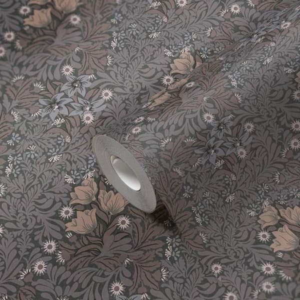 A.S. Creation Art of Eden 390573 Non-woven tapet blommor 10.05 x 0.53 m Grå