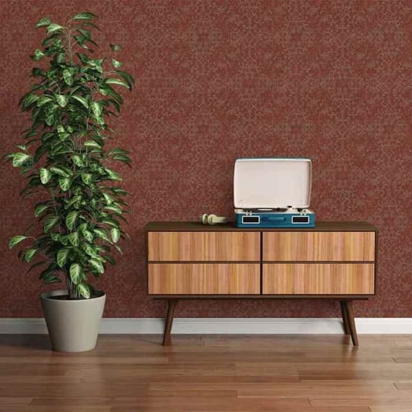 A.S. Creation Desert Lodge 385211 Non-woven tapet med mönster 0,53 m x 10,05 m röd