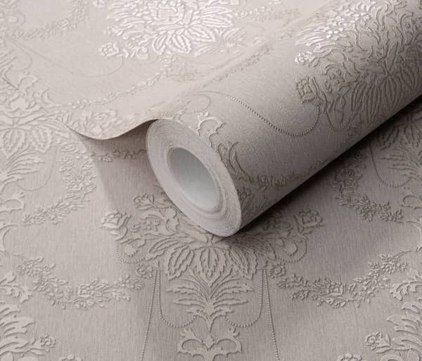 vinyl expanderad 10287-37 non-woven tapet barock 0.53 x 10.05 m Erismann Versailles grå