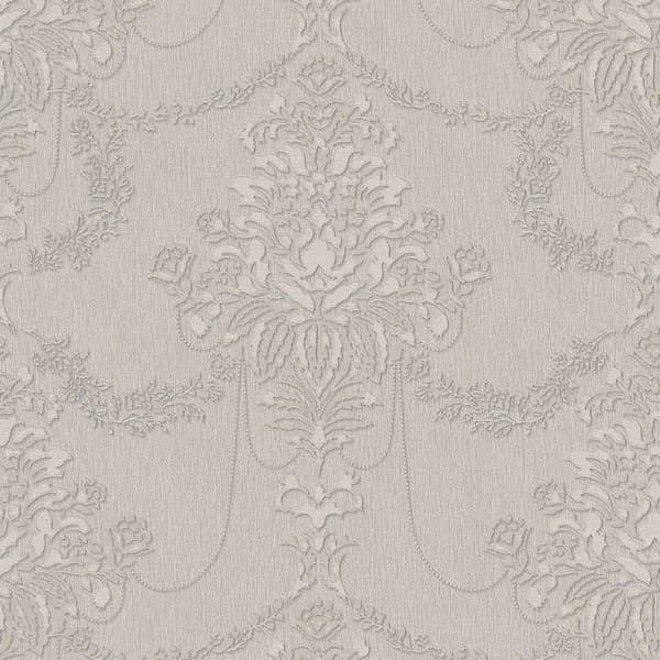 vinyl expanderad 10287-37 non-woven tapet barock 0.53 x 10.05 m Erismann Versailles grå
