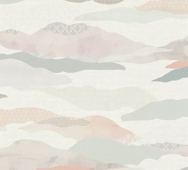 Grafiktapet M1-No.11295 Imitationstapet Rosa Blå Tadessi 10.05m x 0.53 m