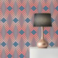 Miniatyrbild 3 av 5: Grafiskt Tapet M1-No.10909 Non-woven Blå Röd Tadessi 8.50 m x 0.53 m