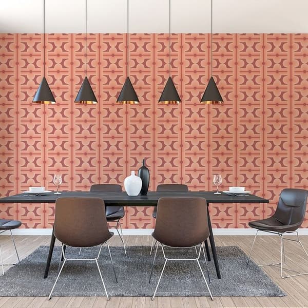 Grafiskt Tapet M1-No.10914 Non-Woven Röd Orange Tadessi 8.50 m x 0.53 m