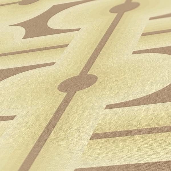 Grafiskt Tapet M1-No.10915 Non-Woven Brun Grön Tadessi 8.50 m x 0.53 m