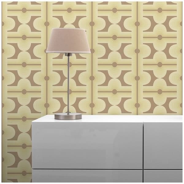 Grafiskt Tapet M1-No.10915 Non-Woven Brun Grön Tadessi 8.50 m x 0.53 m