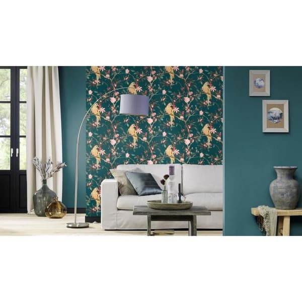 Rasch Poetry II 542462 Tapet non-woven enfärgad 0.53 m x 10.05 m Blå