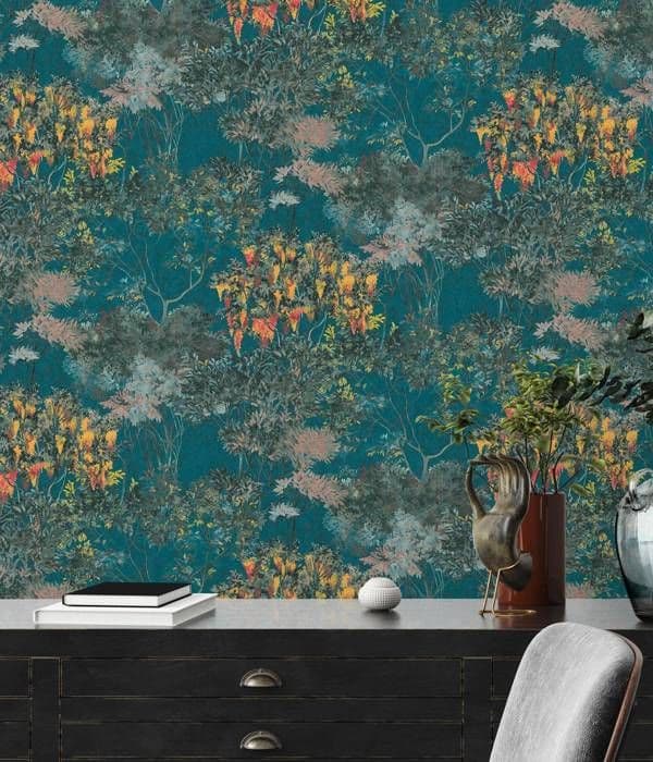A.S. Création AP ARCADE 391735 non-woven tapet blommor floral 10.05 x 0.53 m grön vardagsrum sovrum kontor