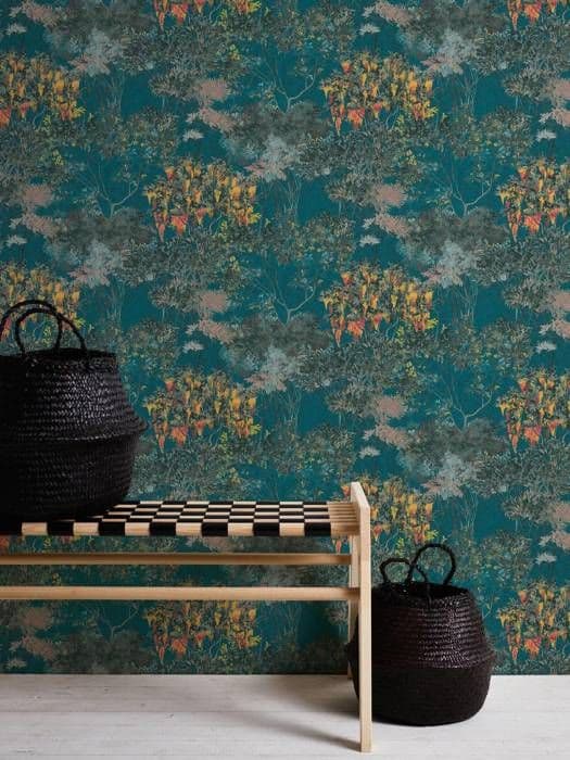 A.S. Création AP ARCADE 391735 non-woven tapet blommor floral 10.05 x 0.53 m grön vardagsrum sovrum kontor
