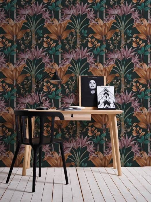 A.S. Création AP ARCADE 391721 non-woven tapet blommor floral 10.05 x 0.53 m svart vardagsrum sovrum kontor