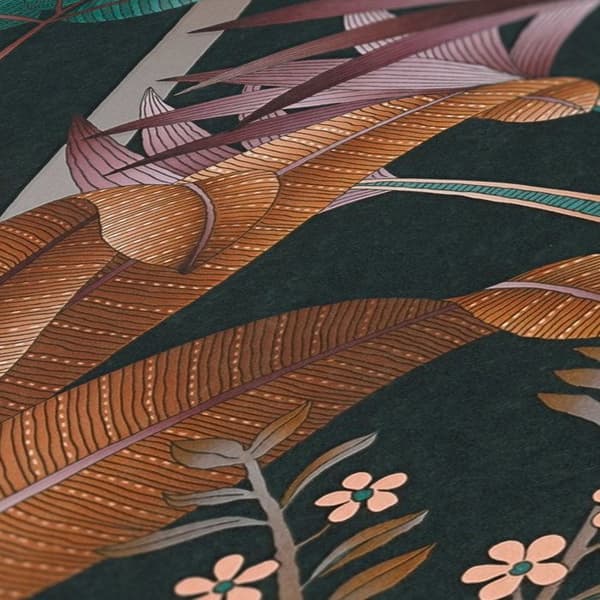 A.S. Création AP ARCADE 391721 non-woven tapet blommor floral 10.05 x 0.53 m svart vardagsrum sovrum kontor