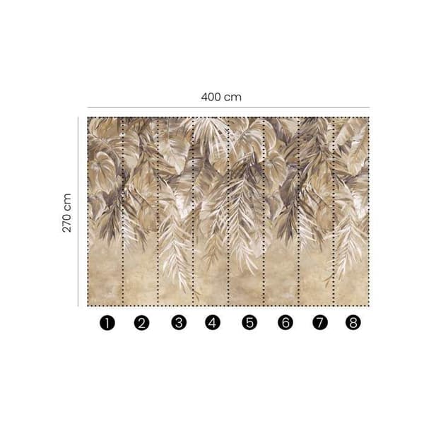 Fototapet 2536V-11 digitaltryck träd löv 3 x 2.7 m Erismann Fashion for Walls digital Beige