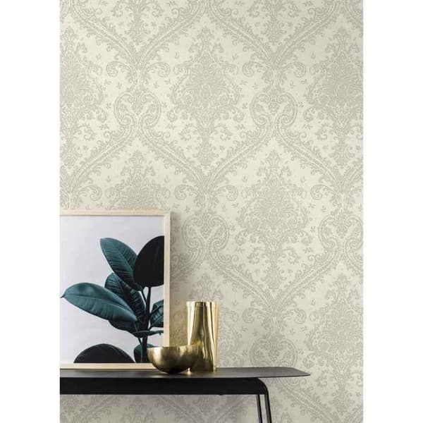 Rasch Non-woven tapet Classic-Chic grå silver 10,05 m x 0,53 m Saphira 420517