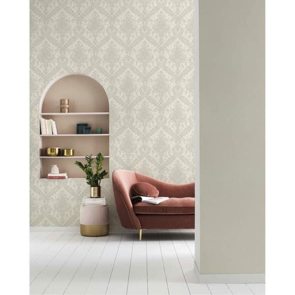 Rasch Non-woven tapet Classic-Chic grå silver 10,05 m x 0,53 m Saphira 420517