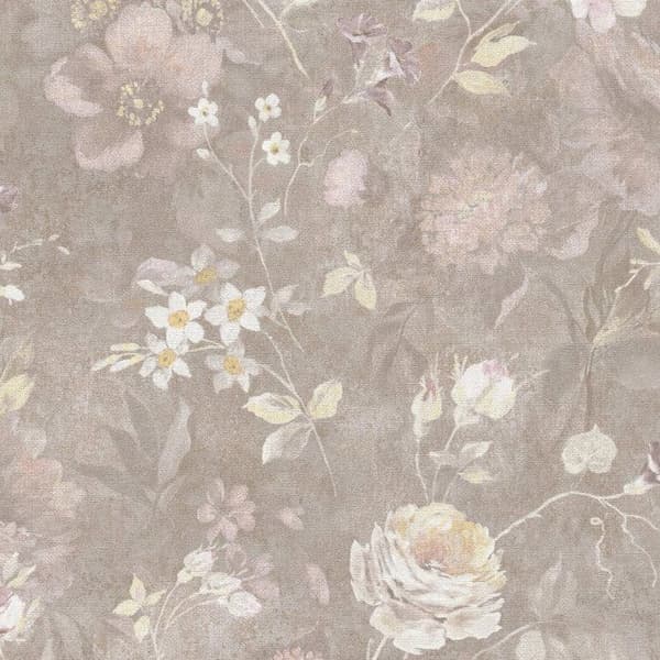 Non-woven tapet från eco Natural Living - A.S. CREATION - naturblommor|vintage|charm - tvättbar och hållbar