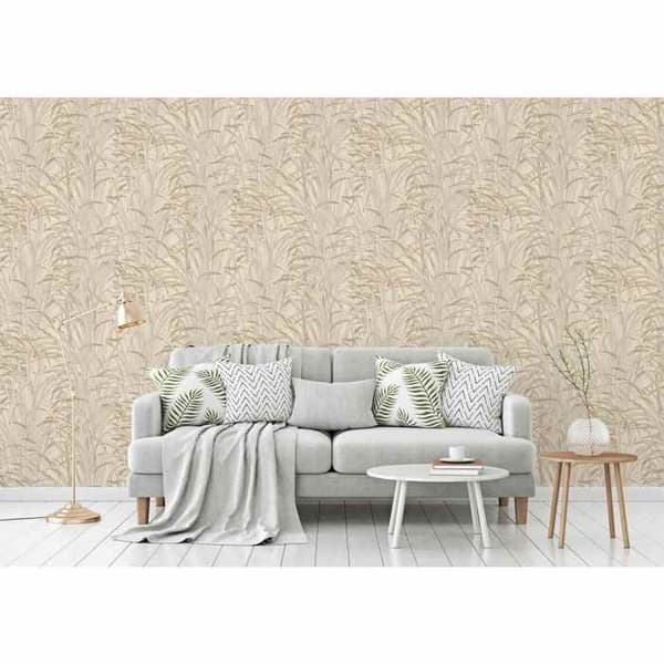 Tapet - A.S. Création - SP15742 - Non-vävd - Blommig och växtlig - Beig och Guld