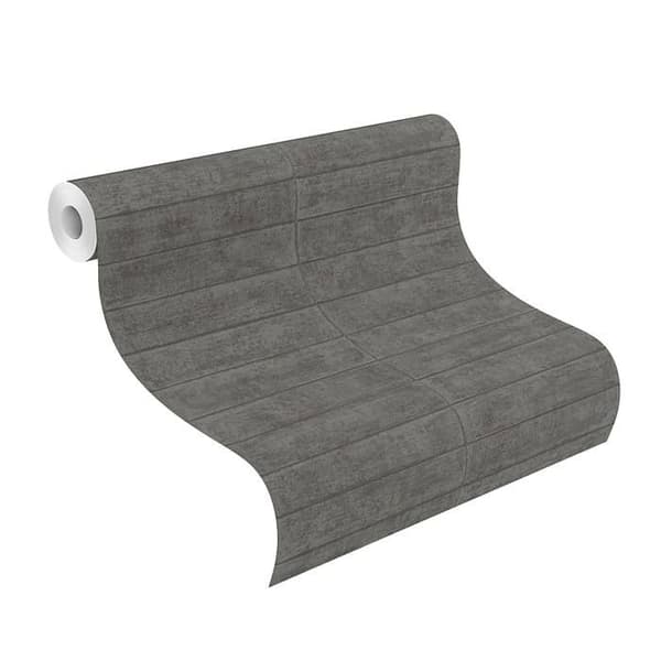 Rasch Factory V 499643 Non-woven tapet Industriell 10.05 x 0.53 m Svart Antracit